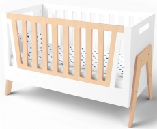 Кроватка-трансформер IndigoWood Shuttle white / natural wood